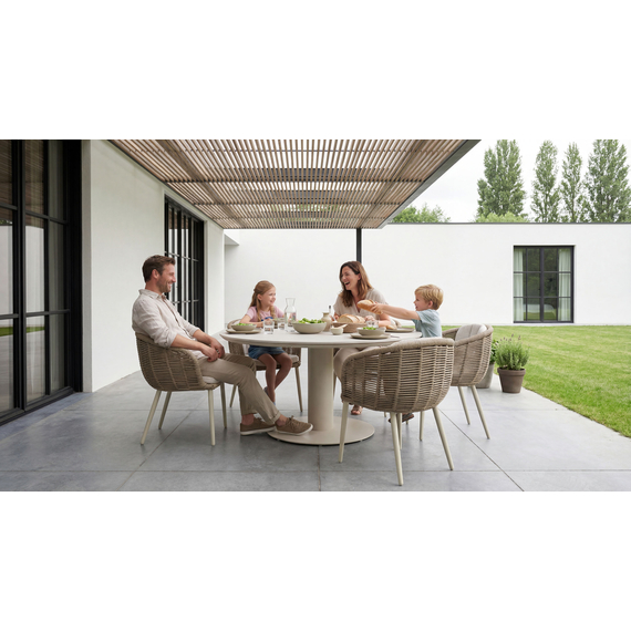 Barths Porto - Runder Dining Tisch Ø 130 cm, Sand, Bild 2