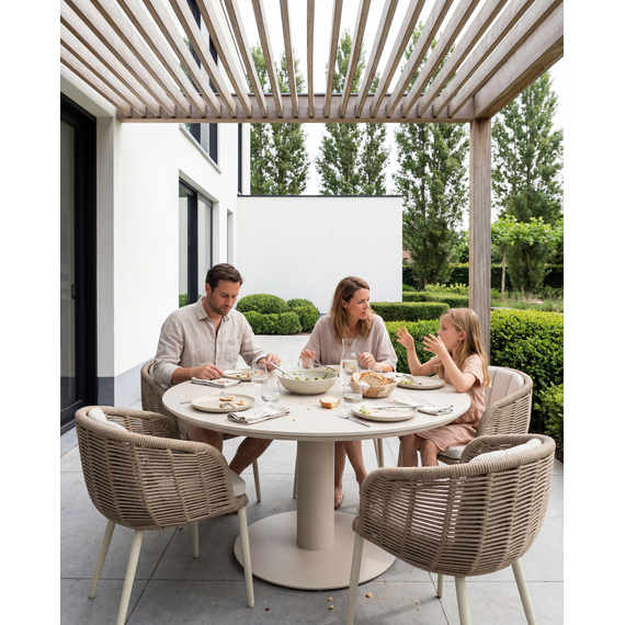 Barths Porto - Runder Dining Tisch Ø 130 cm, Sand, Bild 3