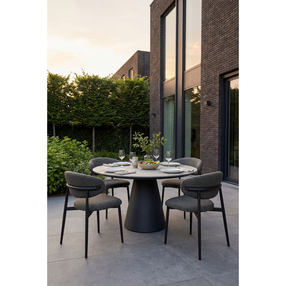 Barths Cuba - Runder Dining Tisch Ø 140 cm, Anthrazit, Bild 3