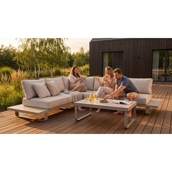 Barths Porto - Lounge-Set 2,5-Sitzer, Sand, Bild 4
