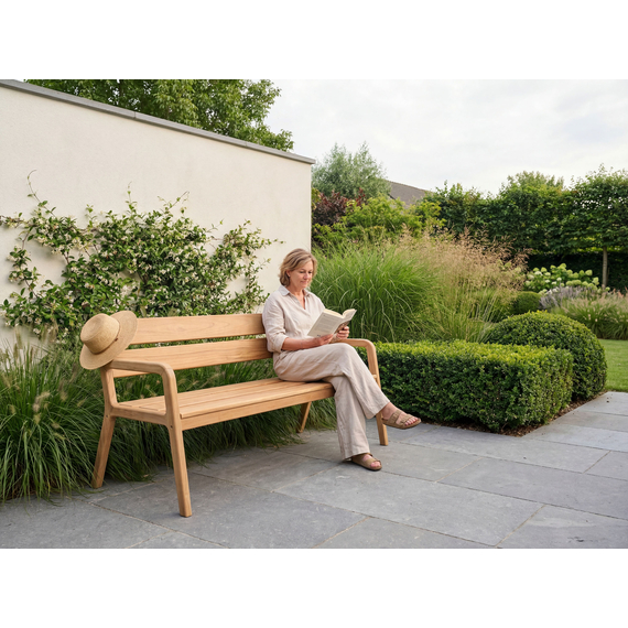 Barths Helsinki - Bank 140 cm Teak, Teak, Bild 6