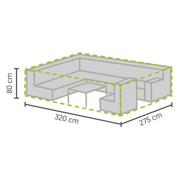 Barths Schutzhülle für Lounge-Sets extra groß/extra large 320x275x80 cm, Hellgrau, Bild 2