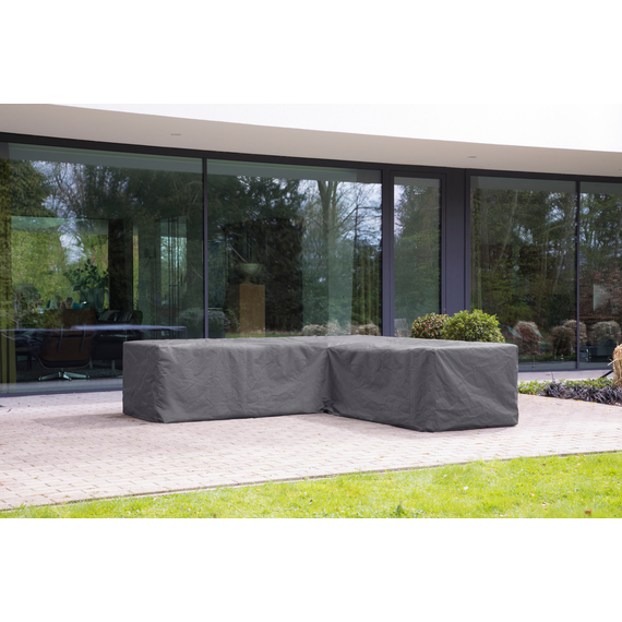 Barths Schutzhülle für Lounge-Sets L-Form 215/85x215/85x70 cm, Hellgrau, Bild 3