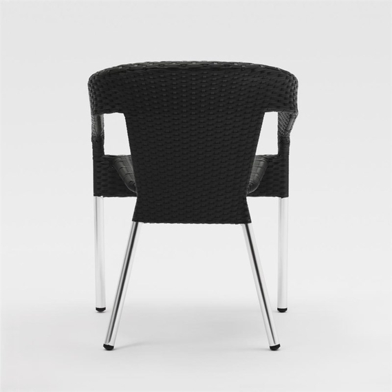Bolero Rattanstühle mit Armlehne anthrazit (4 Stück), Bild 5