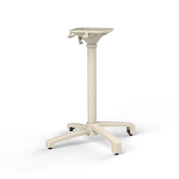 Feros X Cross - Terrassentisch sandfarbenes Gestell + Midnight-Marmor HPL-Platte Ø70 cm, Sand + Midnight Marmor, Bild 2