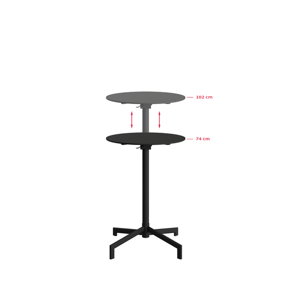 Feros Versa – Bistro-/Bartisch, Schwarz, Bild 5