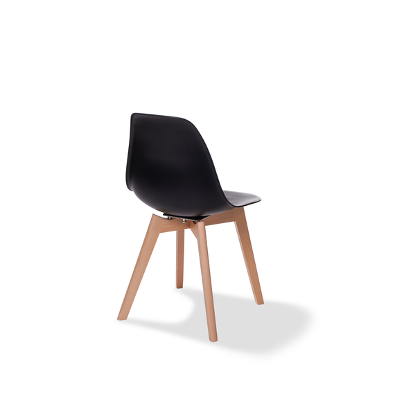 Feros Keeve – Stapelstuhl, Holz/Schwarz, Bild 2