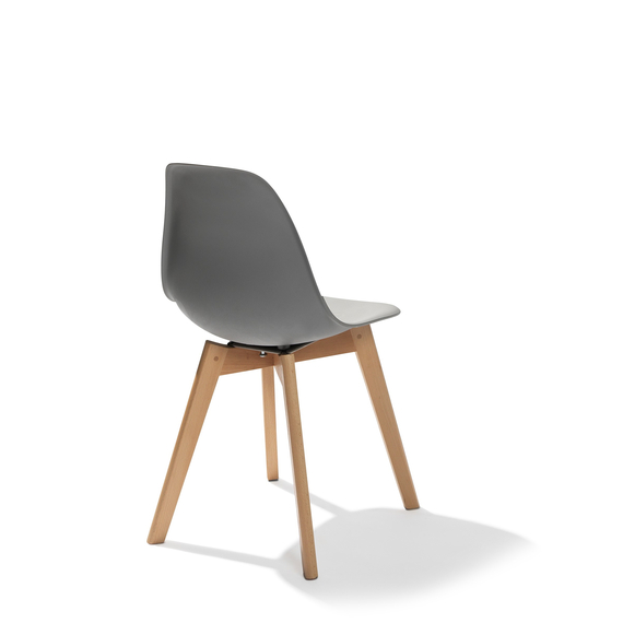 Feros Keeve – Stapelstuhl, Holz/Grau, Bild 2