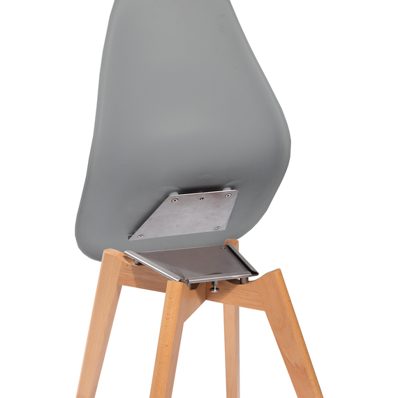 Feros Keeve – Stapelstuhl, Holz/Grau, Bild 3