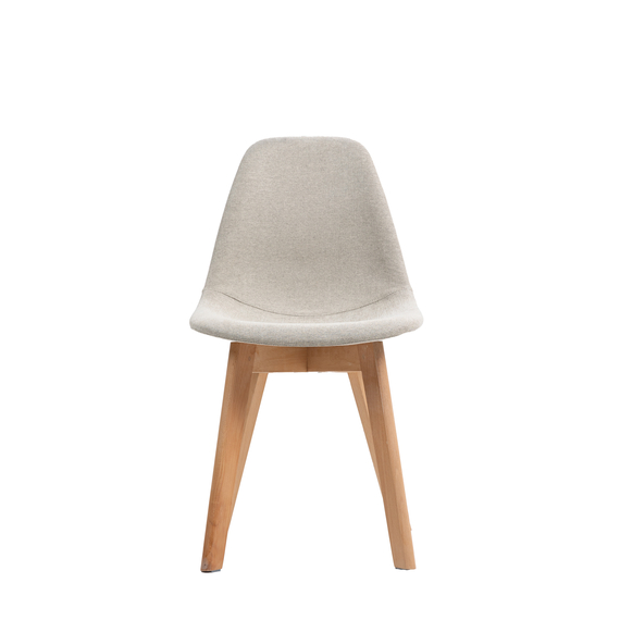 Feros Keeve – Stapelstuhl Gepolstert, Holz/Beige, Bild 3
