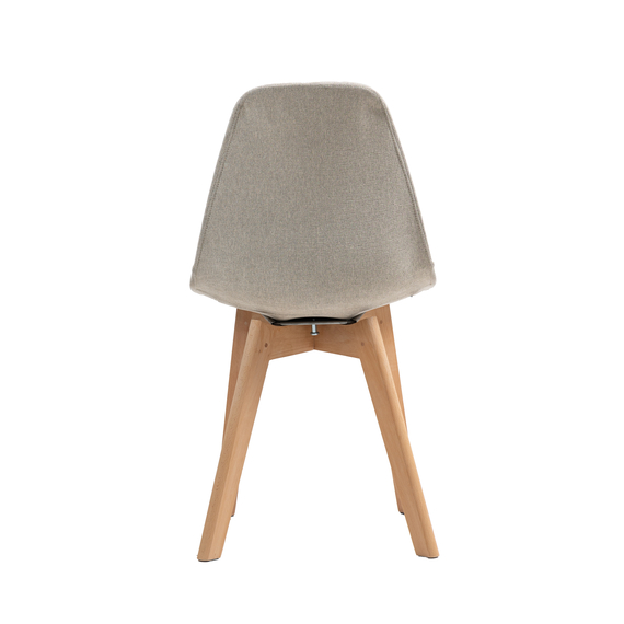 Feros Keeve – Stapelstuhl Gepolstert, Holz/Beige, Bild 4