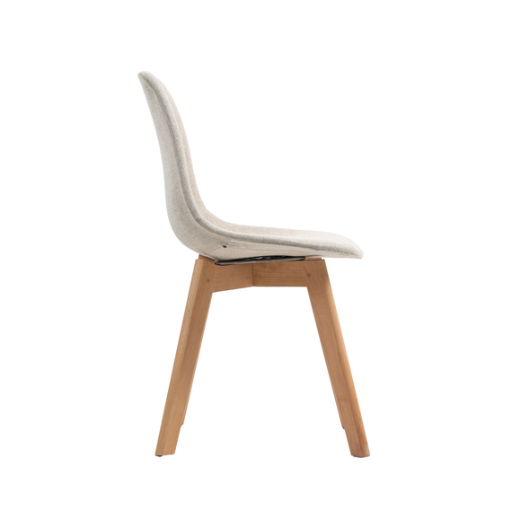 Feros Keeve – Stapelstuhl Gepolstert, Holz/Beige, Bild 5