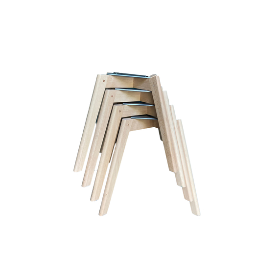 Feros Keeve – Stapelstuhl Gepolstert, Holz/Grün, Bild 2
