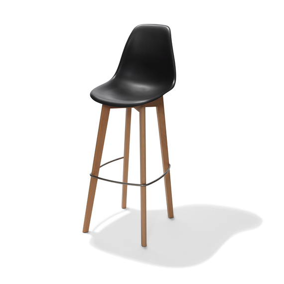 Feros Keeve – Stapel Barstuhl, Holz/Schwarz