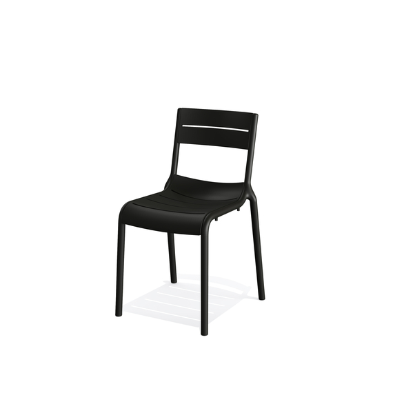 Feros Calor – Stapelstuhl, Schwarz