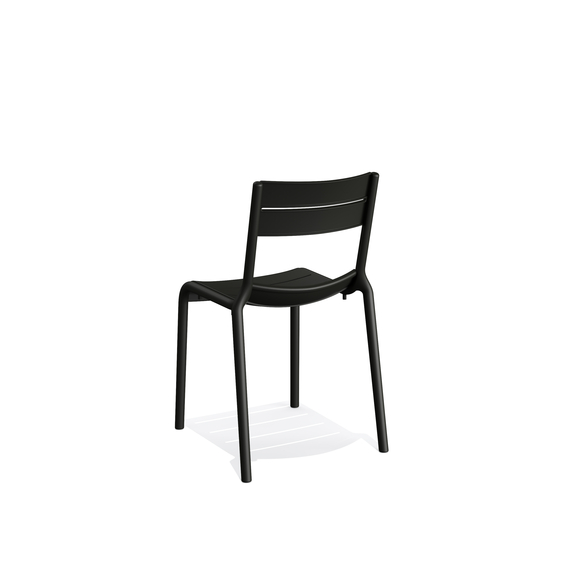 Feros Calor – Stapelstuhl, Schwarz, Bild 2