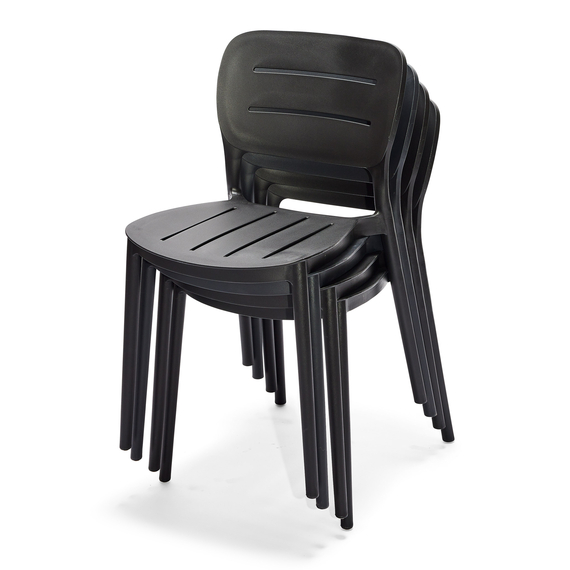 Feros Propi – Stapelstuhl, Schwarz, Bild 5