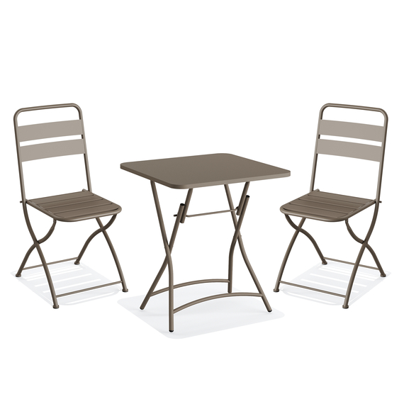 Feros Breeze – Bistro Set, Cappuccino