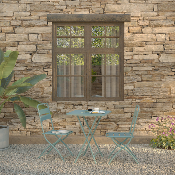 Feros Breeze – Bistro Klappstuhl, Blau, Bild 4