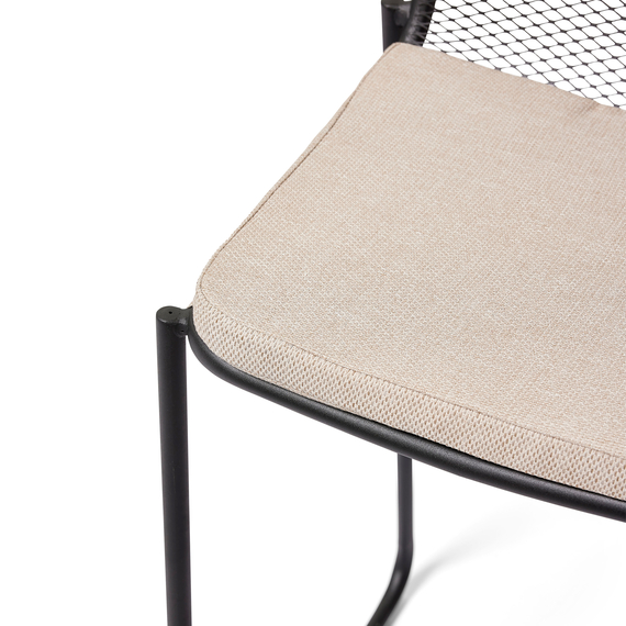 Feros Mase – Sitzkissen für Stuhl und Barstuhl, Sand, Bild 4