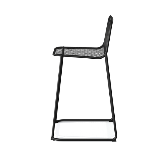 Feros Mase – Stapelbarer Barstuhl, Schwarz, Bild 2