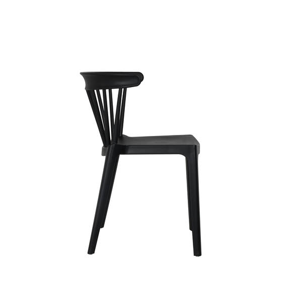 Feros Windson – Stapelstuhl, Schwarz, Bild 2