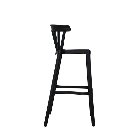 Feros Windson – Stapel Barstuhl, Schwarz, Bild 2