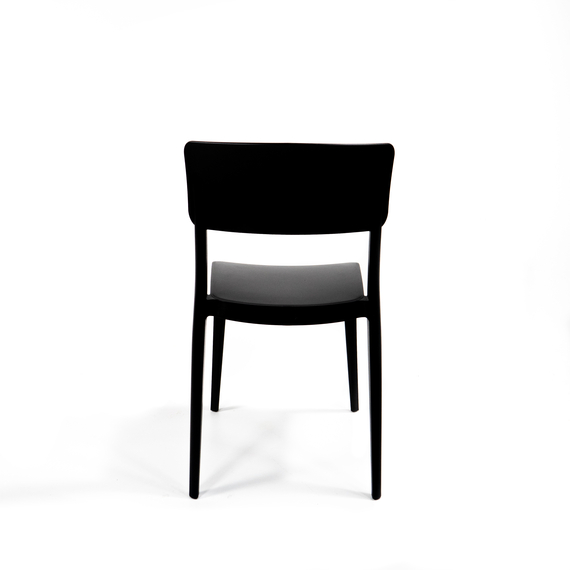 Feros Wing – Stapelstuhl, Schwarz, Bild 3