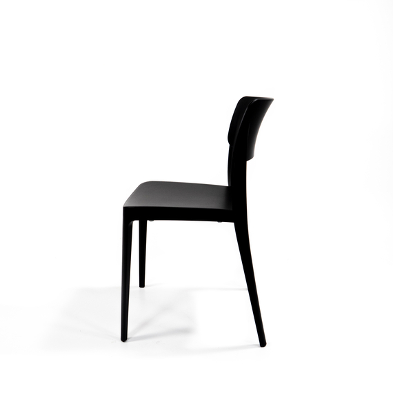 Feros Wing – Stapelstuhl, Schwarz, Bild 5