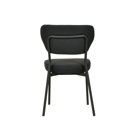 Feros Duko – Stapelstuhl, gepolstert, Schwarz, Bild 4