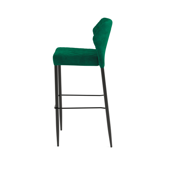 Feros Louis – Stapel-Barstuhl Velours gepolstert, Grün, Bild 2