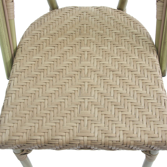 Feros Paris – Stapelbarer Bistrostuhl Rattan, Bambus/Natur, Bild 5