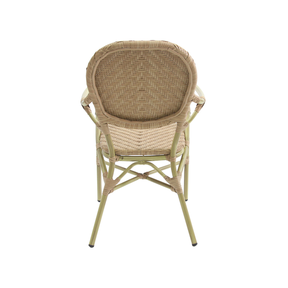 Feros Tango – Stapelbarer Bistrostuhl Rattan, Bambus/Natur, Bild 4