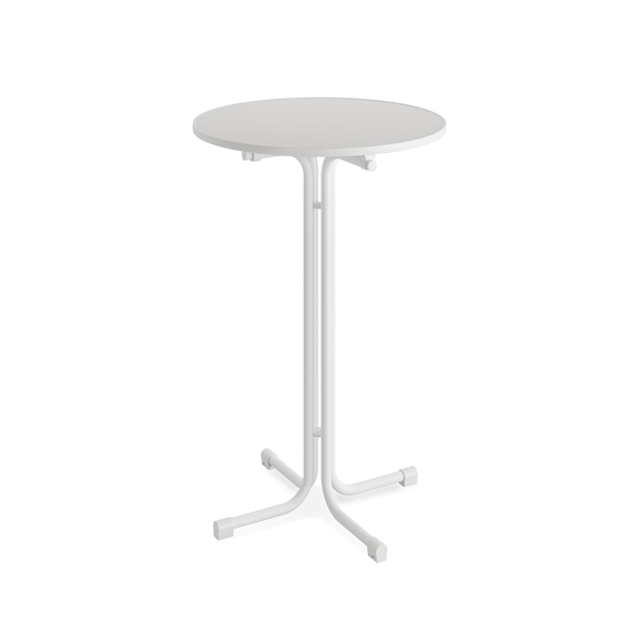 Feros Berlin – Klapp Stehtisch Ø 80 cm, Weiß