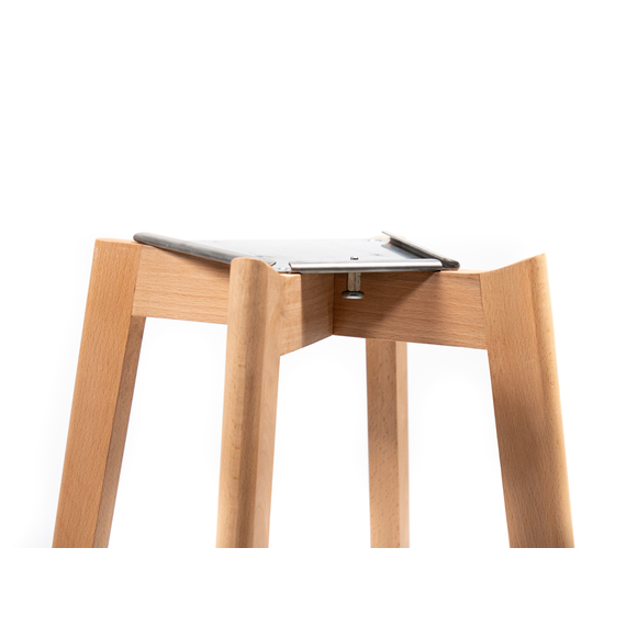Feros Keeve – Stapel Barstuhl gepolstert, Holz/Dunkelgrau, Bild 2