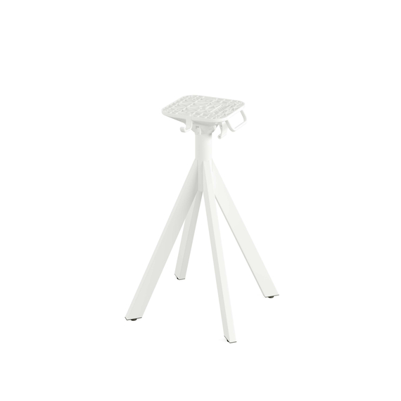 Feros Infinity - Terrassentisch weißes Gestell + Galaxy-Marmor HPL-Platte 70x70 cm, Weiß + Galaxy Marmor, Bild 3