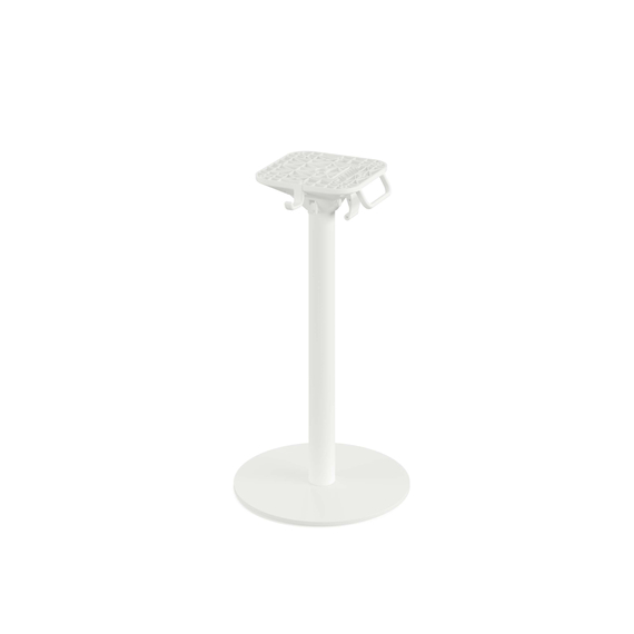 Feros Urban - Terrassentisch weißes Gestell + Midnight-Marmor HPL-Platte 70x70 cm, Weiß + Midnight Marmor, Bild 3