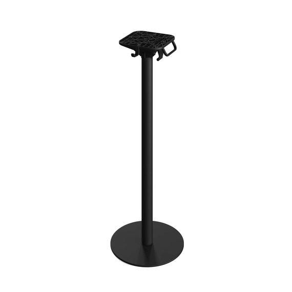 Feros Urban - Bartisch schwarzes Gestell + Riverwashed Holz HPL-Platte Ø70 cm, Schwarz + Riverwashed Holz, Bild 3