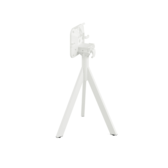Feros Infinity Tripod - Terrassentisch weißes Gestell + HPL-Platte Ø70 cm, Weiß + Schwarz, Bild 2