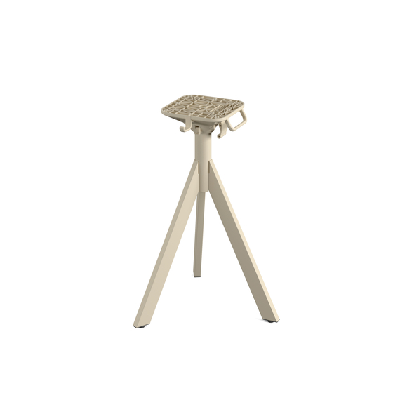 Feros Infinity Tripod - Terrassentisch sandfarbenes Gestell + HPL-Platte 70x70 cm, Sand + Schwarz, Bild 3