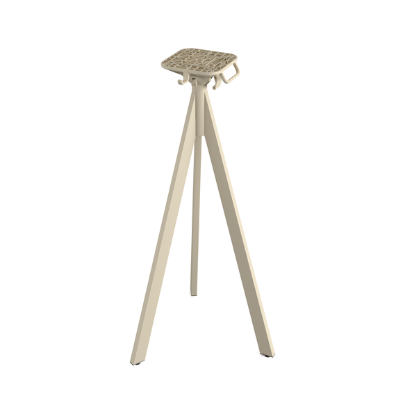 Feros Infinity Tripod - Bartisch sandfarbenes Gestell + Midnight-Marmor HPL-Platte 70x70 cm, Sand + Midnight Marmor, Bild 3
