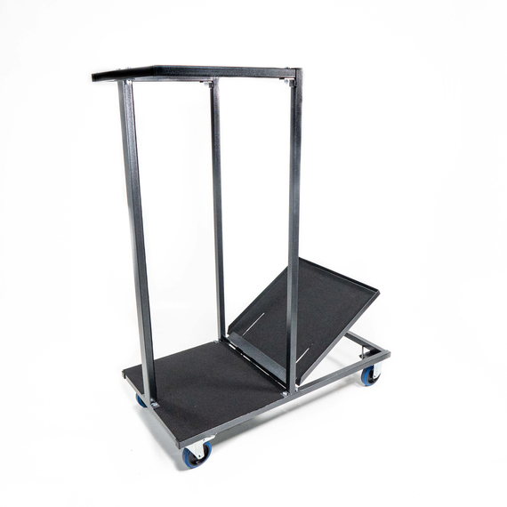 Feros Trolley Uni Stack - für alle stapelbaren Stühle und Barhocker, Hammerite Silber, Bild 4