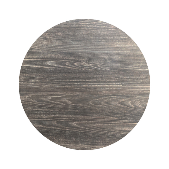 Feros Urban - Tischgestell niedrig weiß + Riverwashed Wood HPL-Tischplatte Ø120 cm, White + Riverwashed Wood, Bild 3