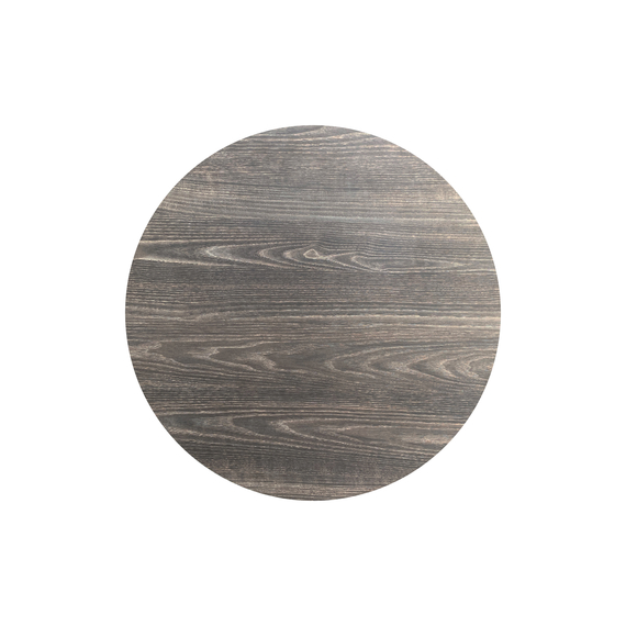 Feros X Cross - Höhenverstellbares schwarz Tischgestell + Riverwashed Wood HPL-Tischplatte Ø70 cm, Schwarz + Riverwashed Wood, Bild 5