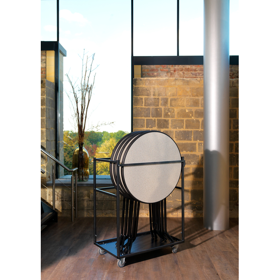 Feros Trolley für Stehtische - klein, Hammerite Silber, Bild 5