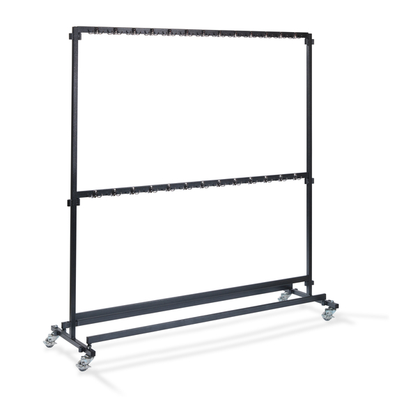 Feros Nordic - Garderobenständer groß mit 104 Haken - 192x60x200 cm, Hammerite Silber