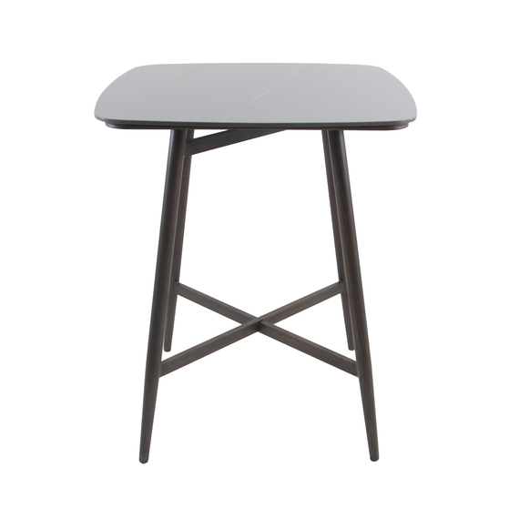 Feros Pedro - Bartisch 90x90x106 cm, Wengé-Schwarz Keramik, Bild 2