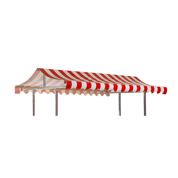 Feros Maastricht - professioneller Marktstand 200x151x232 cm, Rot/Weiß, Bild 2