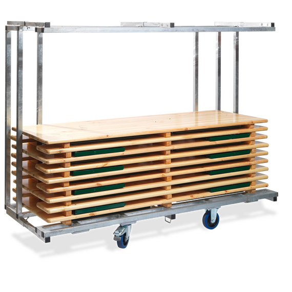 Feros Trolley Biergarnituren - professionell - für 10 Stück, Silber, Bild 4
