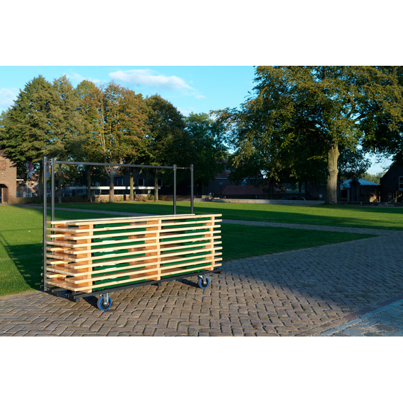 Feros Trolley Biergarnituren - Standard - für 10 Stück, Hammerite Silber, Bild 4